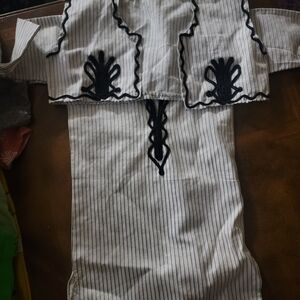 Kids Black and White Striped Outfit